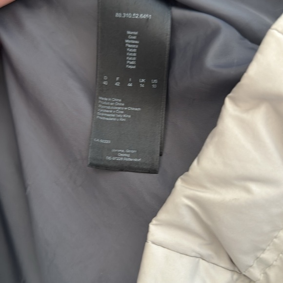 Comma Winter Down Coat Off White/ Gray EU Size 40 - Picture 11 of 11
